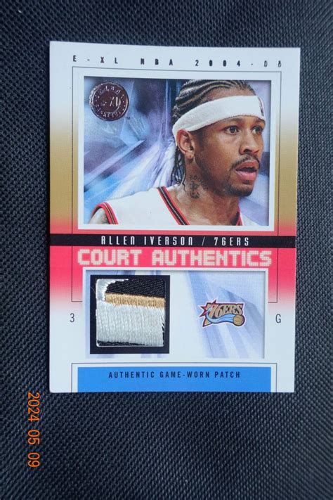 Allen Iverson Fleer E Xl Court Authentic Patch Upper