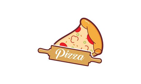 Pizza Cafe Logo Emblem For Fast Food Restaurant Vector Art At