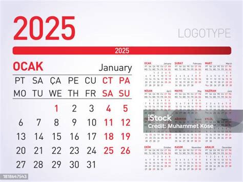 Turkce Takvim 2025 Yeni Yil Translation Turkish Calendar 2025 Year