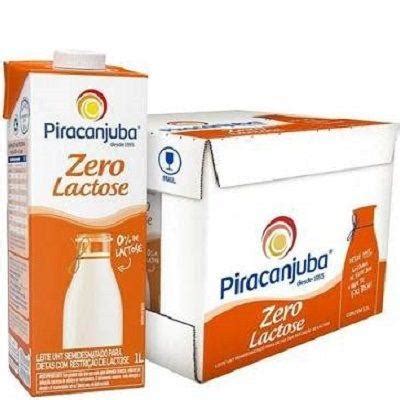 Leite UHT Semidesnatado Zero Lactose 1L CX 12 UN Piracanjuba Leite