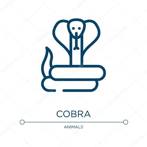 Icono De Cobra Ilustraci N Lineal Vectorial De La Colecci N De