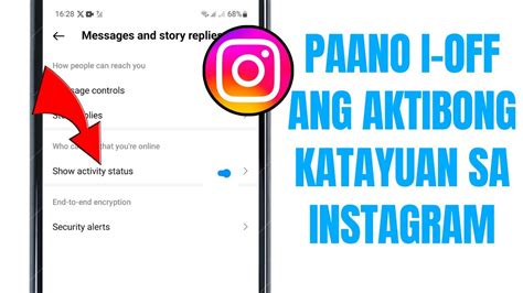 Kung Paano I Off Ang Katayuan Ng Aktibidad Sa Instagram Youtube