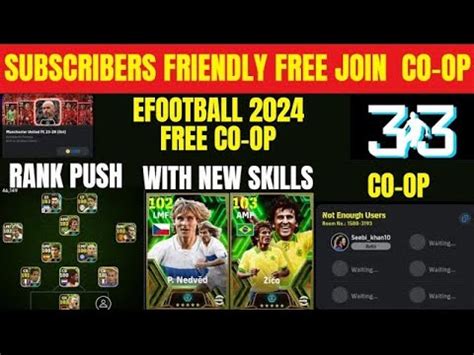 Efootball 2024 Mobile Live CO OP Mode Subscribers Friendly Trying New