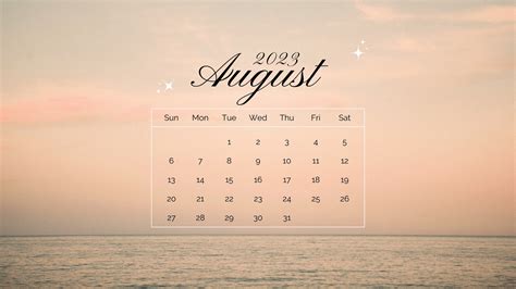 August Calendar Wallpaper 2025 - Maye Hildagarde