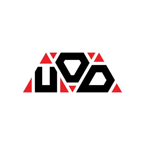 UOD triangle letter logo design with triangle shape. UOD triangle logo design monogram. UOD ...