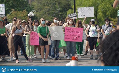 10 De Septiembre De 2021 Nueva York Usa Movimiento Contra La Prohibición Del Aborto La Gente