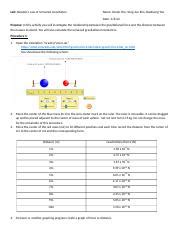 Newtons Law Of Universal Gravitation Minilab Phet Version