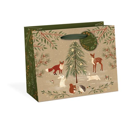 Woodland Christmas Scene Medium T Bag Molly And Rex