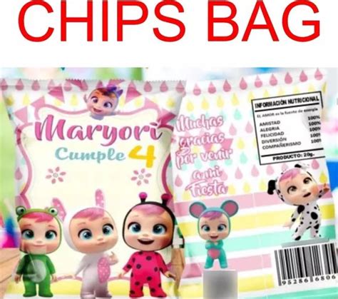 Dulceros Personalizado Chip Bag Fiesta Bebes Llorones Cuotas Sin