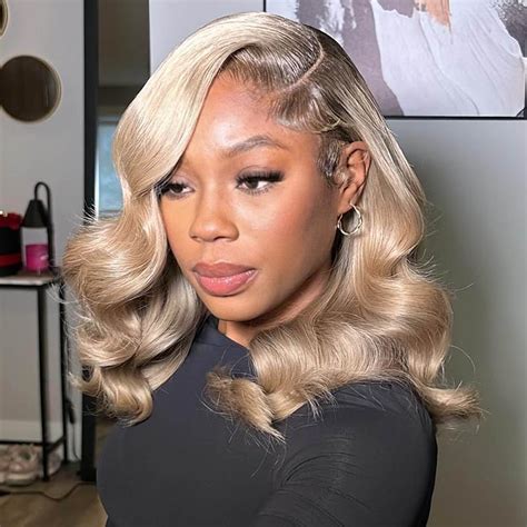 Amazon Rina Density Shouler Ombre Milk Tea Blonde Bob Wig Human Hair Body Wave X