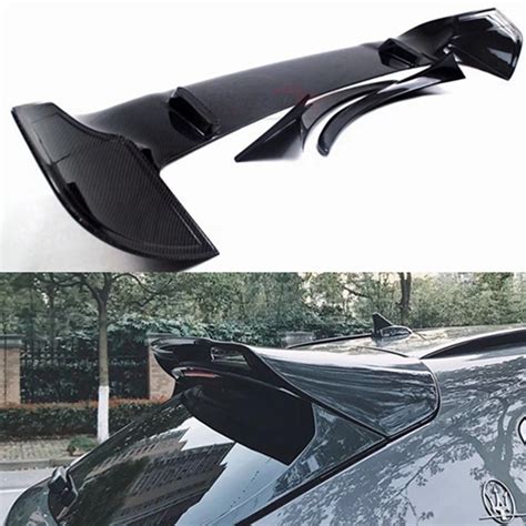 Car Styling For Maserati Levante Carbon Fiber Man Style Carbon Fiber Rear Spoiler 3pcs Glossy