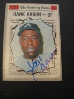 Hank Aaron Autographed Topps All Star Card