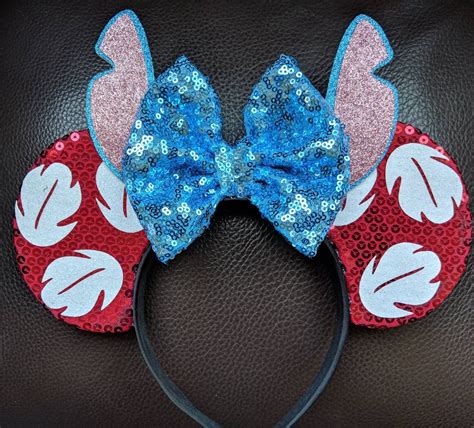 Lilo And Stitch Minnie Mouse Ears Etsy Disney Minnie Mouse Ears Diy Mickey Ears Disney Headbands