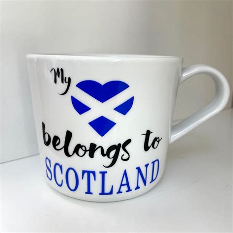 Personalised Scotland Mug With Detail On Front And Back Etsy