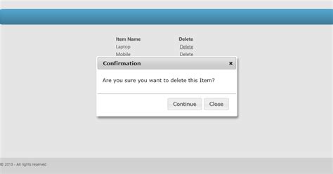 Delete Confirmation With Ajax And Jquery Ui Dialog In Mvc4