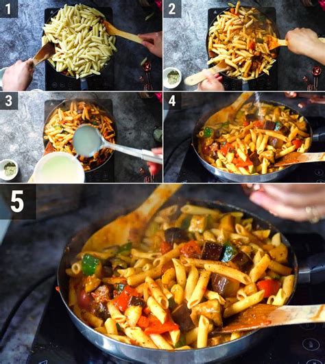 Ratatouille Pasta Step By Step Video Recipe My Ginger Garlic Kitchen