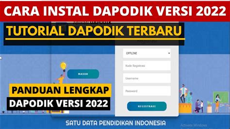 Cara Instal Aplikasi Dapodik Versi Panduan Lengkap Tutorial