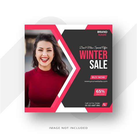 Premium Vector Winter Fashion Sale Social Media Post Design Templates