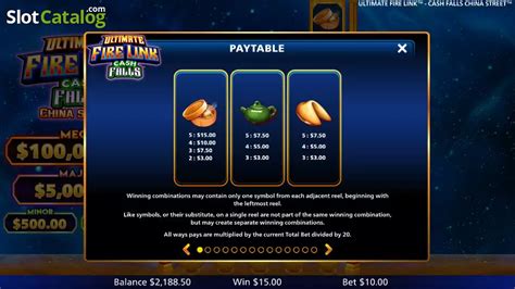 Ultimate Fire Link Cash Falls China Street Slot Review Play Demo