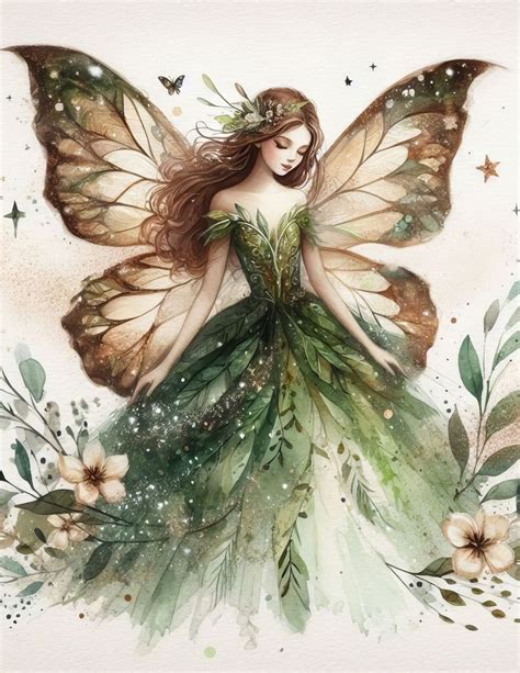 60 Images Forest Fairy Images Digital Kit Digital Art Kit Watercolor