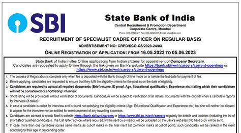 SBI Recruitment 2023 Bumper Vacancy For These Posts In SBI Apply