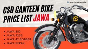 CSD Canteen Jawa Bike Price List 2025 CanteenPrice