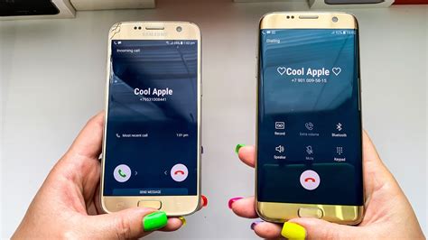 Samsung Galaxy S7 Vs S7 Edge Incoming And Outgoing Calls Youtube