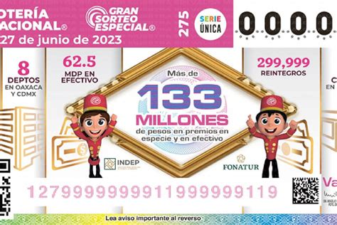 Resultados Lotería Nacional 27 De Junio 2023 Lista De Premios Gran Sorteo Especial 275 Marca