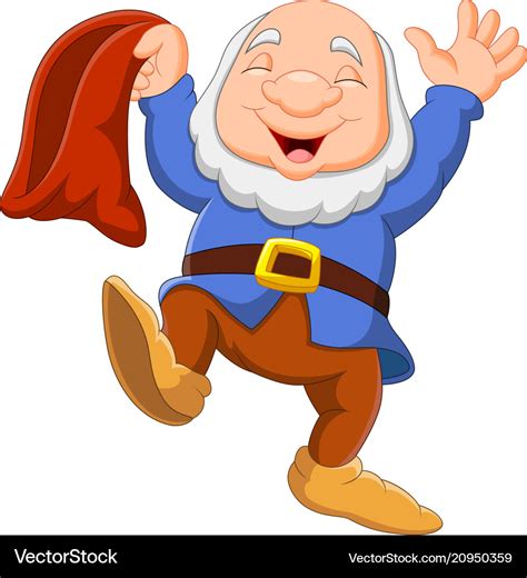 Cartoon Happy Dwarf Royalty Free Vector Image Vectorstock