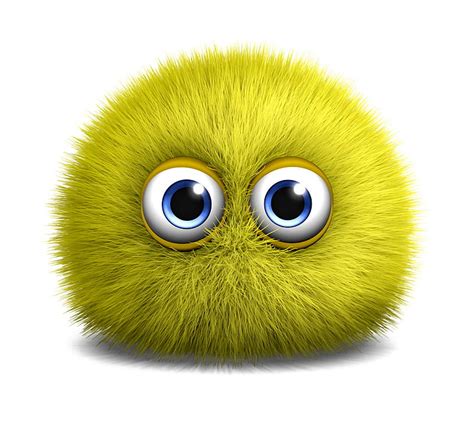 Cute Monster 3d Ball Cute Face Fluffy Funny Monster Hd