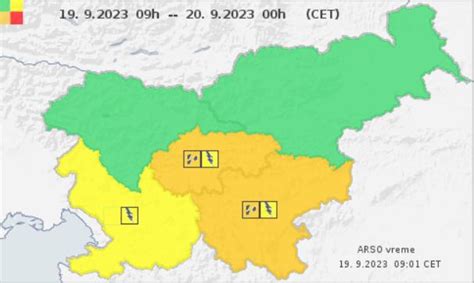 Neviht še ni konec Arso znova izdal opozorilo Hudo Slovenija