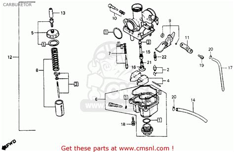 Honda Xr200 1984 Usa Carburetor Schematic Partsfiche