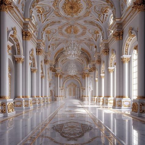 Premium Photo | Luxury white interior of the royal palace