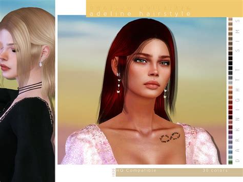 Darknightts Adeline Hairstyle In 2024 Hair Styles Sims 4 Sims