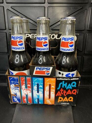 Pepsi Cola 1992 1993 Shaq Attaq Paq Six Pack Longneck Soda Bottles Rare Set 3914763856