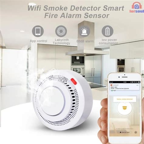 Sensor De Humo Wifi Con Sirena 80db Vhome Bajo Consumo