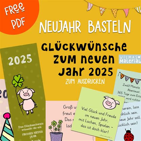 Gratis Druckvorlage Glückwünsche zum neuen Jahr 2025