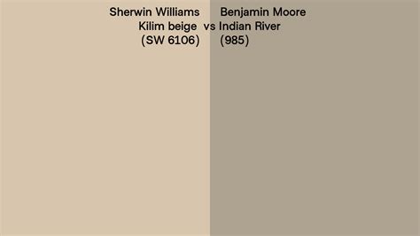 Sherwin Williams Kilim Beige SW 6106 Vs Benjamin Moore Indian River