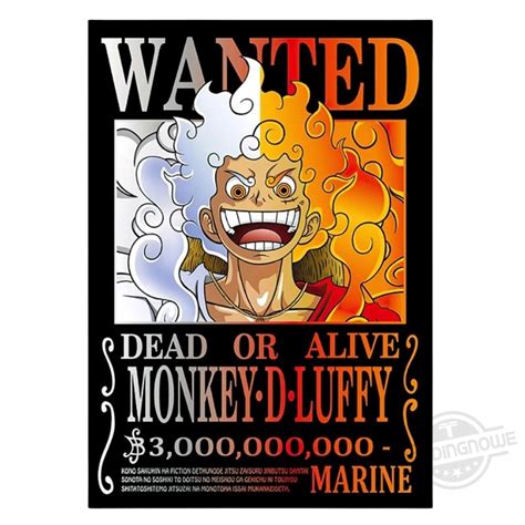 Luffy Gear Wanted Poster Hd Em Desenhos De Anime Off