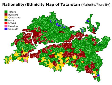 Nationality/Ethnicity Map of Tatarstan : r/MapPorn