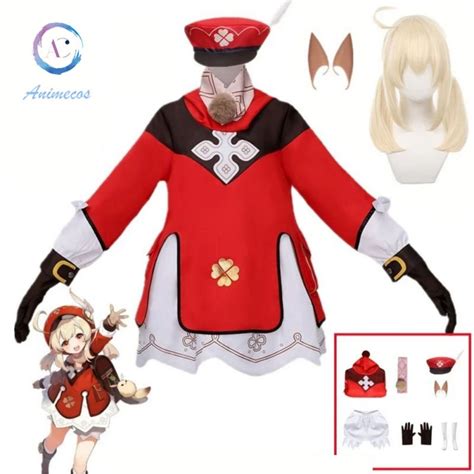 Genshin Impact Klee Cosplay Full Set Costume Party Dress Halloween