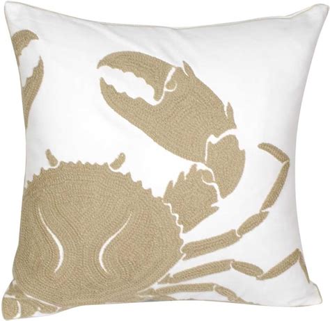 Amazon Decopow Embroidered Crab Throw Pillow Cover Square