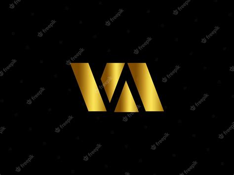 Premium Vector | Gold and black logo with the letter w on a black ...