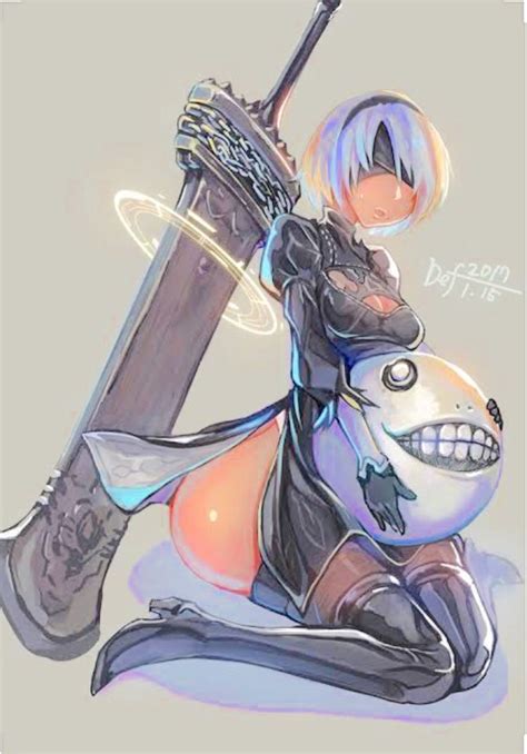 Skull Artwork Nier Automata Brown Skin Girls Swagg Best Games Elf