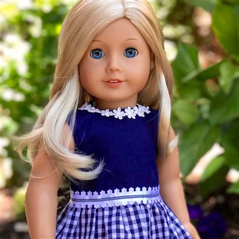 Navy Blue 18 Inch Doll Dress Etsy