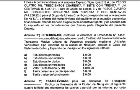 Se Decret Un Nuevo Aumento En El Boleto Del Colectivo En Neuqu N Se