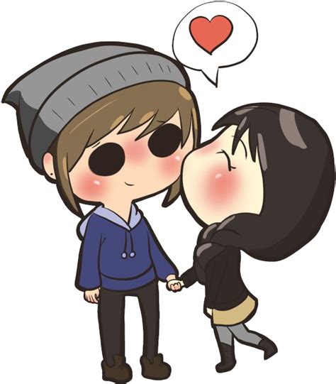 Chibi Anime Couple Love Png File Png Mart