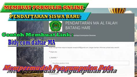 Tutorial Cara Membuat Formulir Pendaftaran Online Untuk Ppdb Youtube