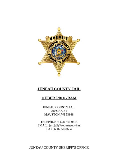 Juneau County Wi Sheriffs Office Jails And Inmate Lookup Doc Template