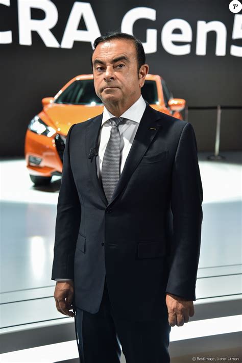 Carlos Ghosn PDG De Renault Et Nissan Illustrations Au Mondial De L